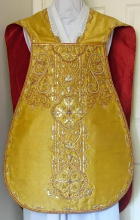 Gold Antique Roman High Mass Set of Vestments 8481